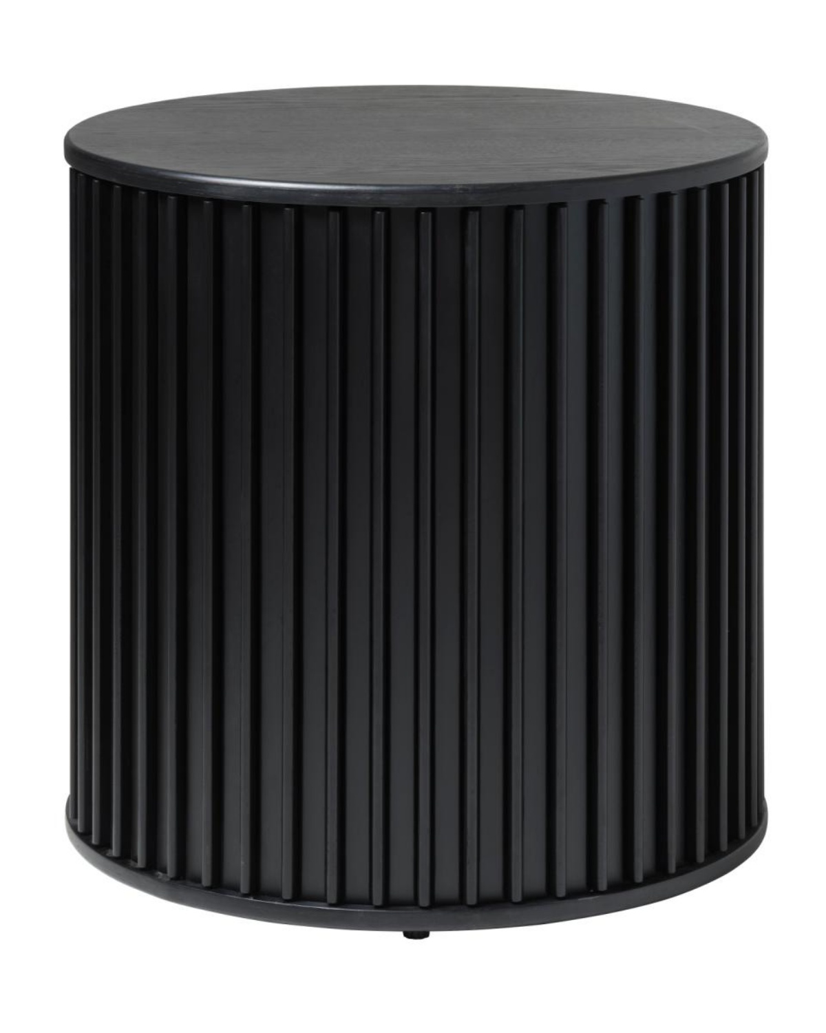 Kaffeetisch Ovitties rund 60 cm schwarze Lamellen