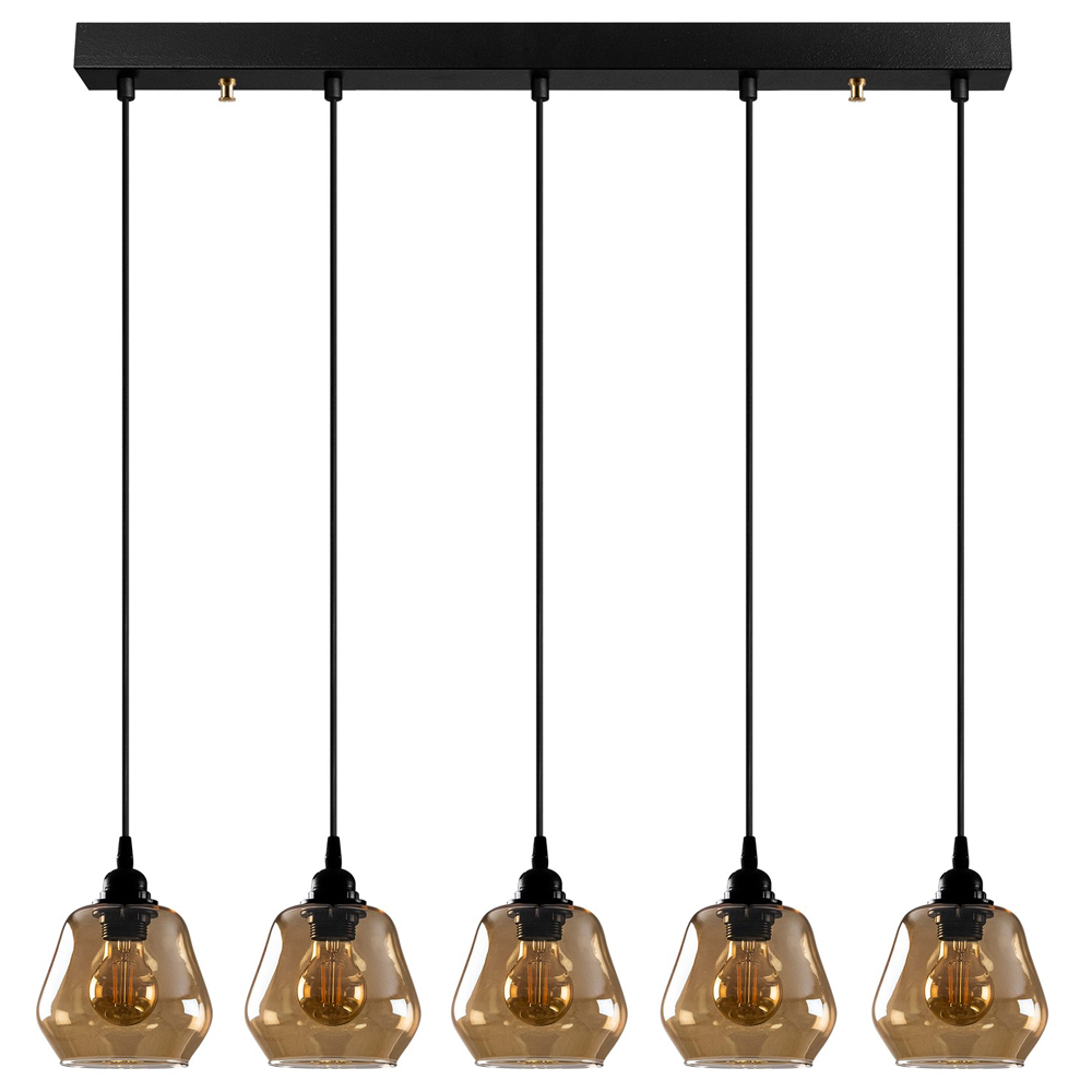 Lampa sufitowa Zelotti x5 85 cm czarna