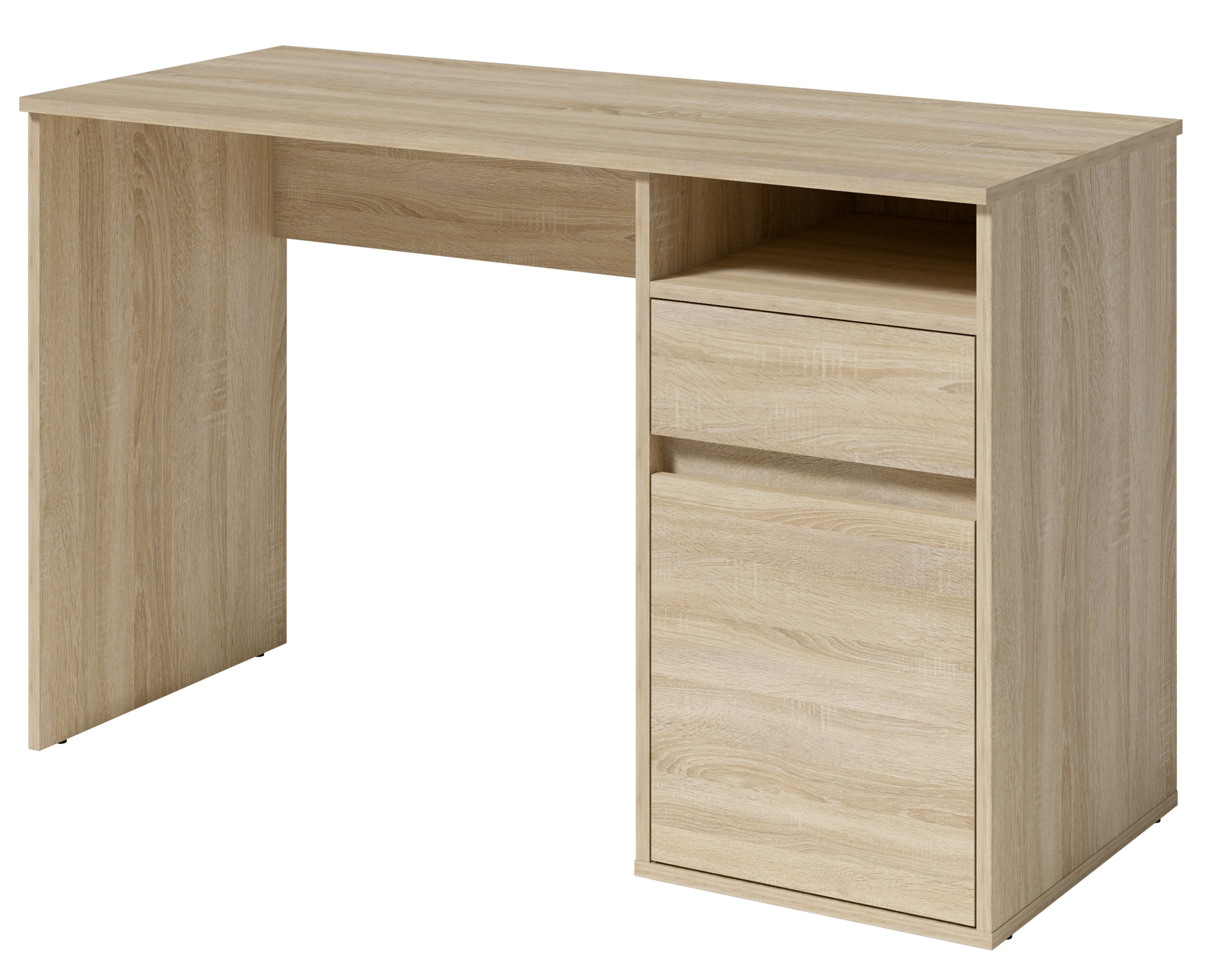 Schreibtisch Bill mit Schublade und Schrank 120 cm Sonoma Eiche