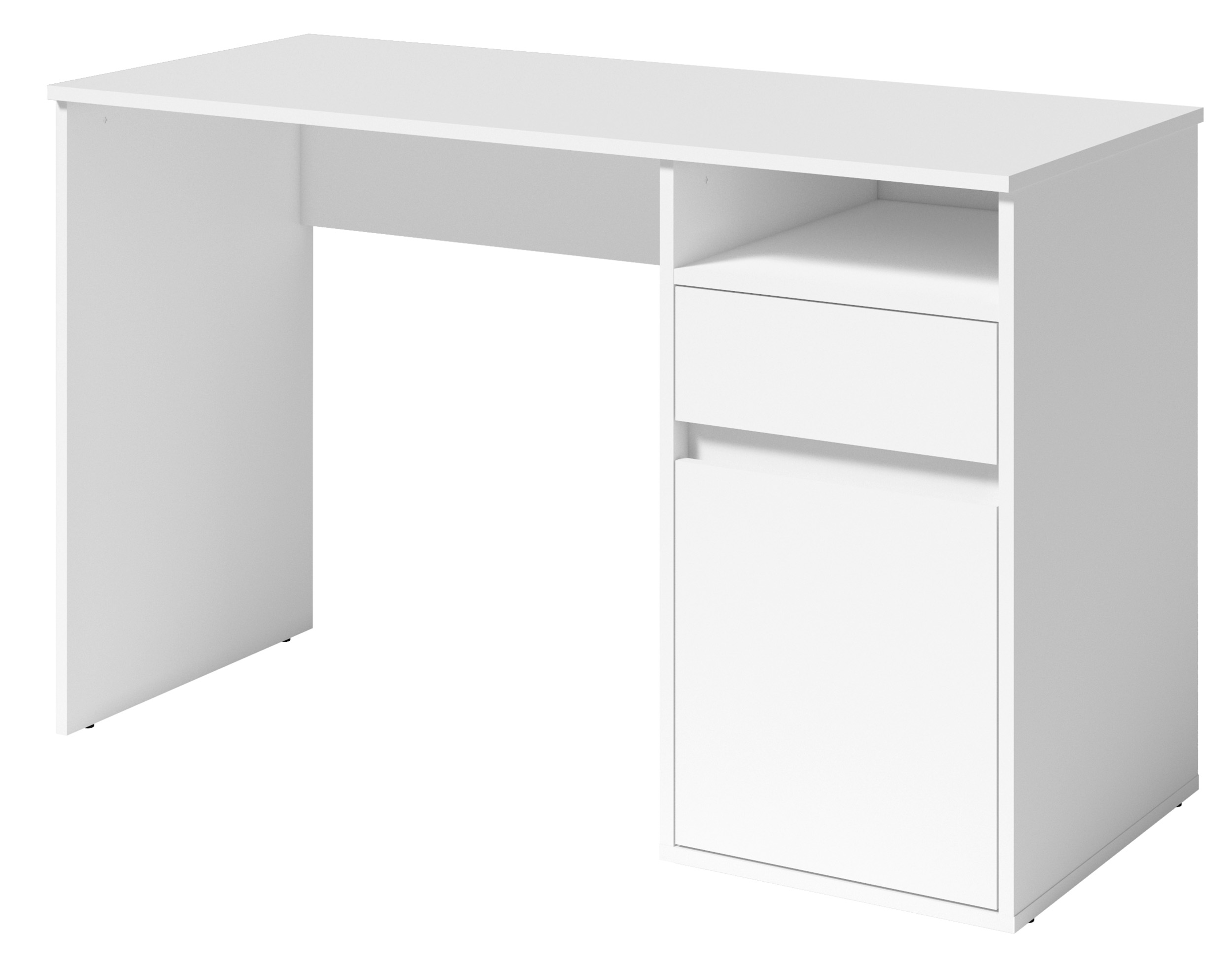 Büro von Bill mit Schublade und Schrank 120 cm weiß