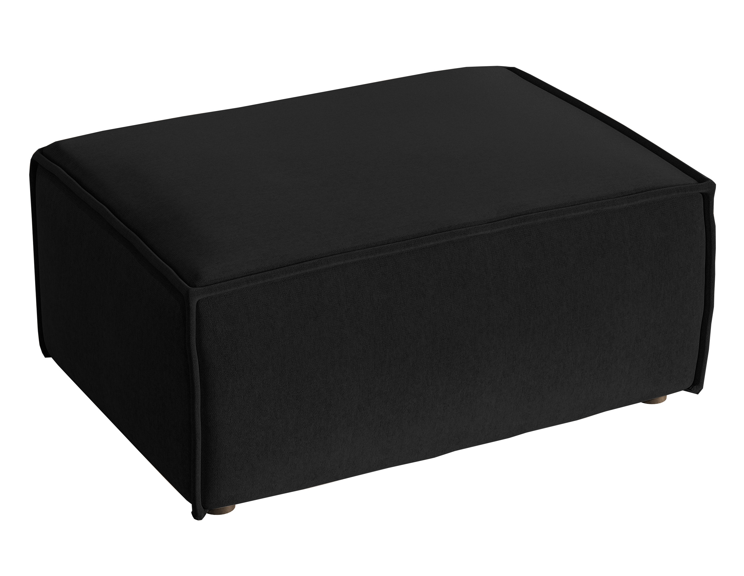 Puff Copertino 65x90 cm schwarz, wasserabweisender Velours