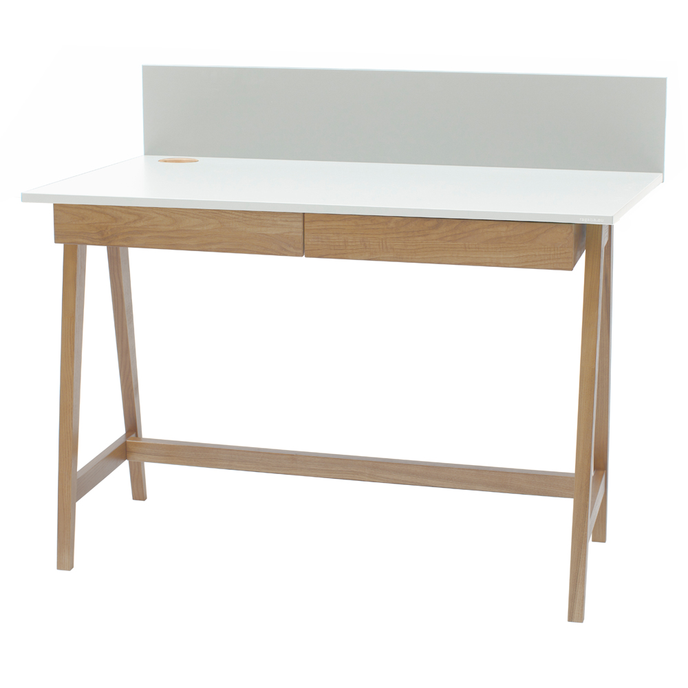 Schreibtisch LUKA 50x110 cm mit 2 Schubladen aus Holz
