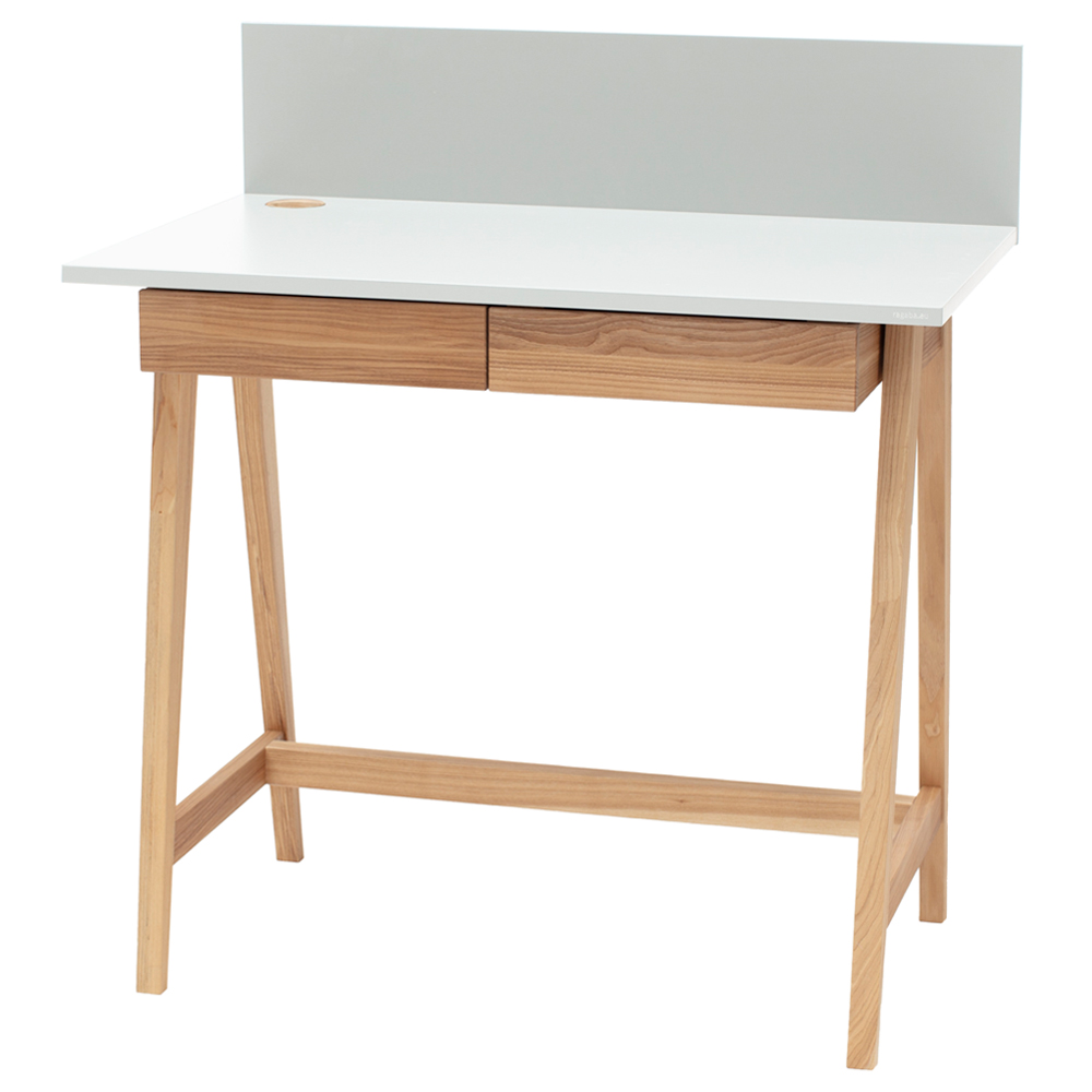 Schreibtisch LUKA 50x85 cm mit 2 Schubladen aus Holz