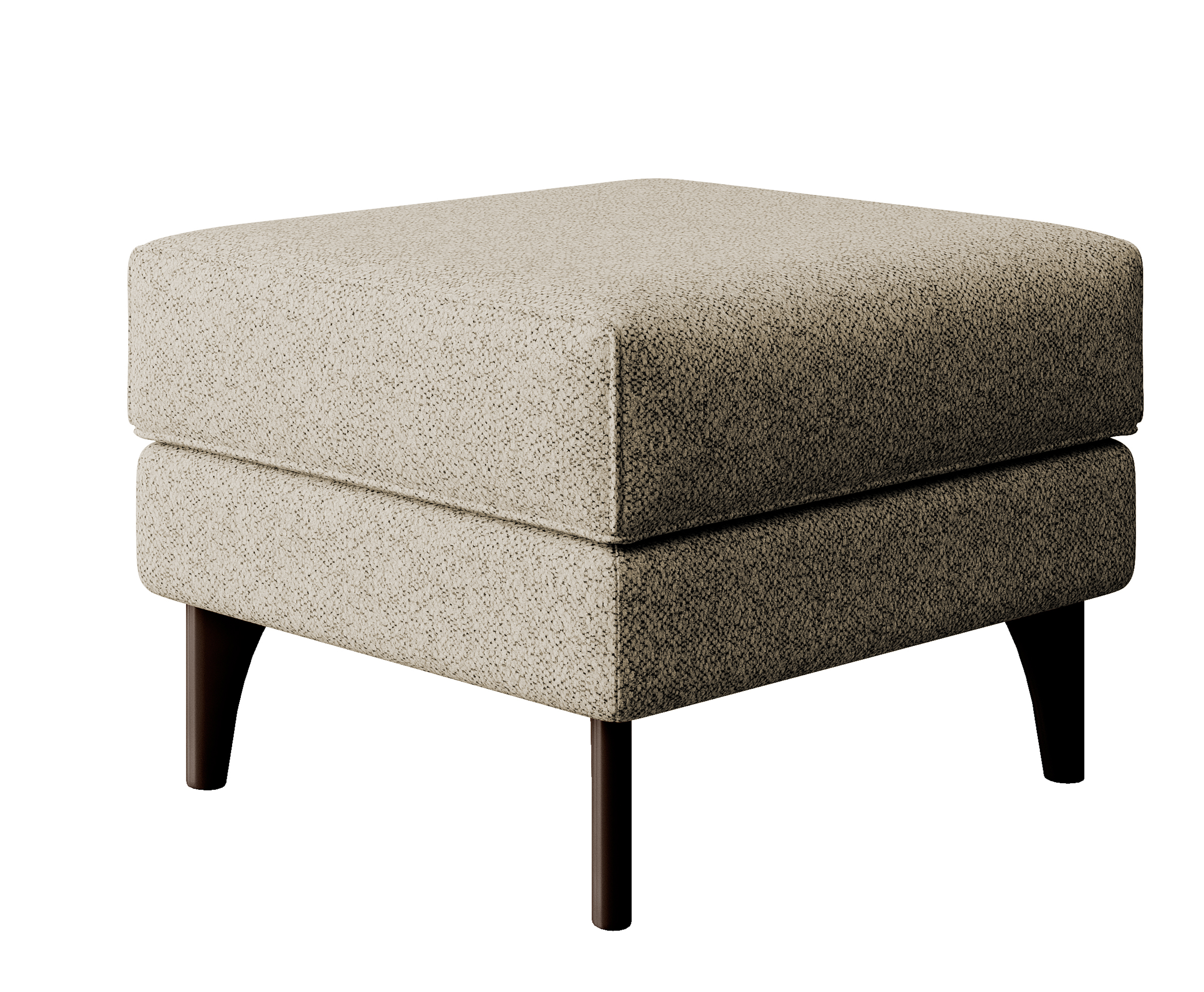 Hocker Uszak Calmino beige Boucle Beine Wenge