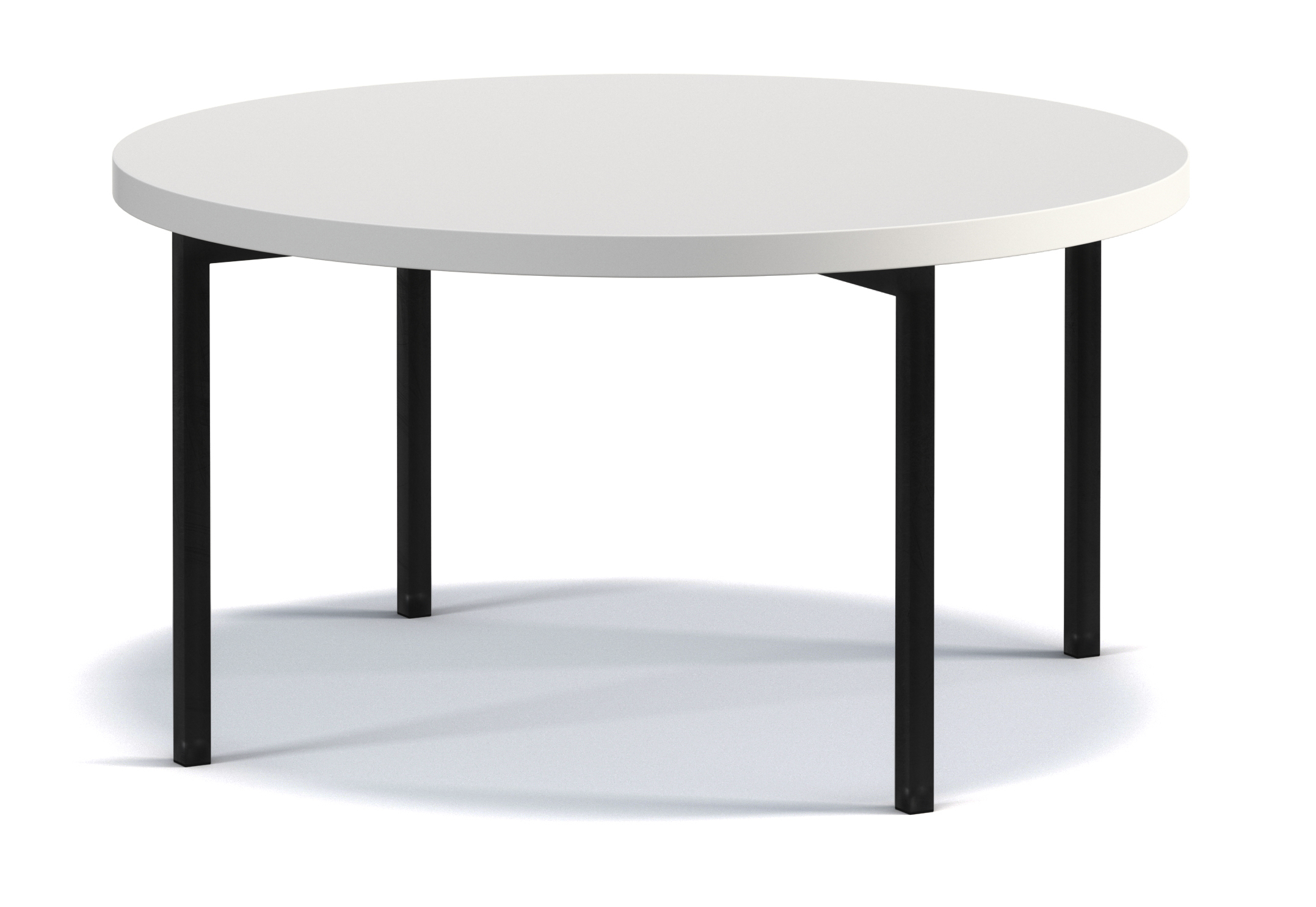 Kaffeetisch Kortala rund 80 cm matt weiß