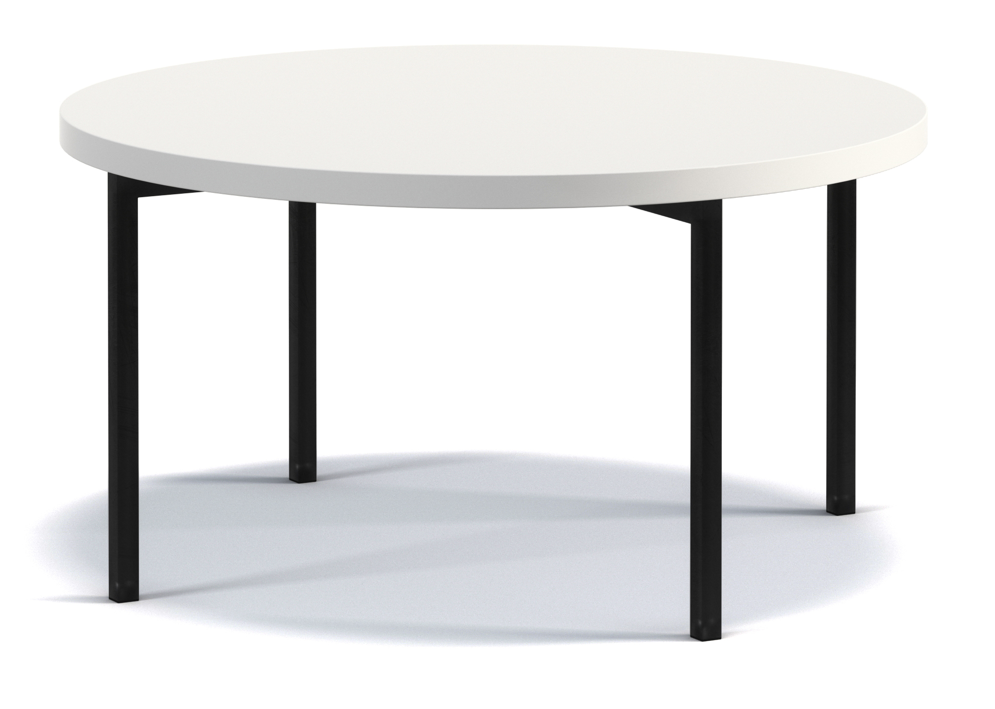 Kaffeetisch Kortala rund 80 cm weiß glänzend