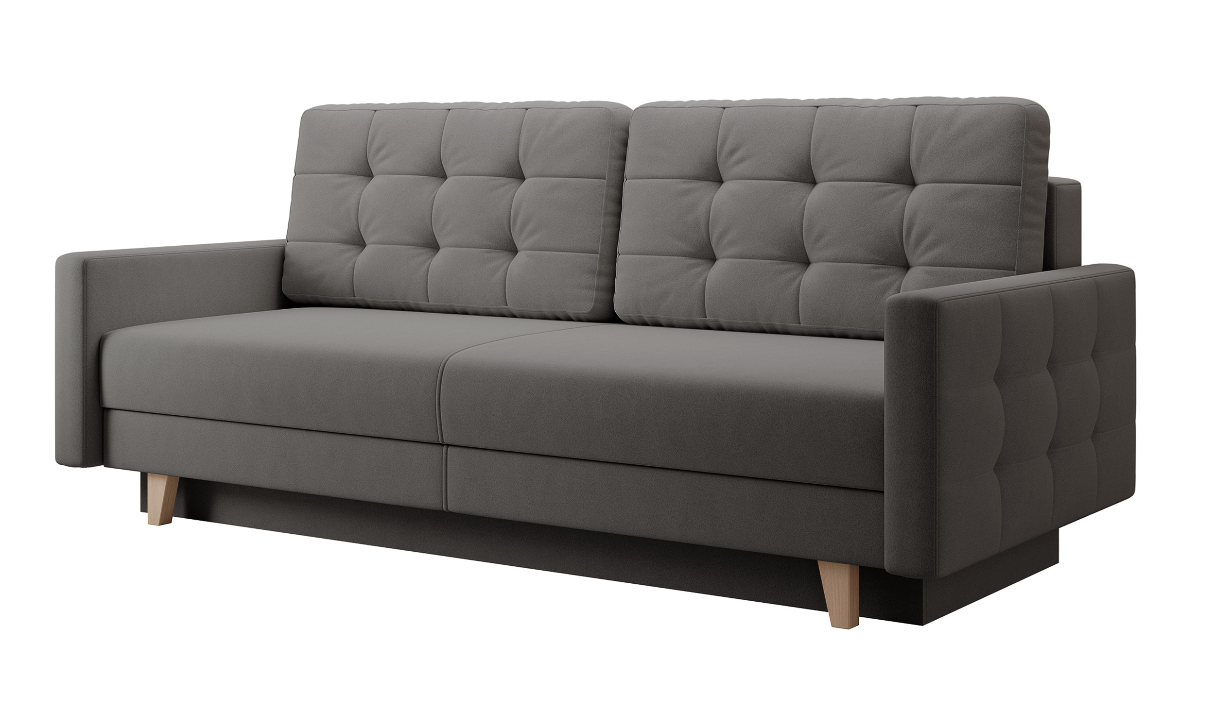Sofa VERAT mit Veloursbezug in Grau