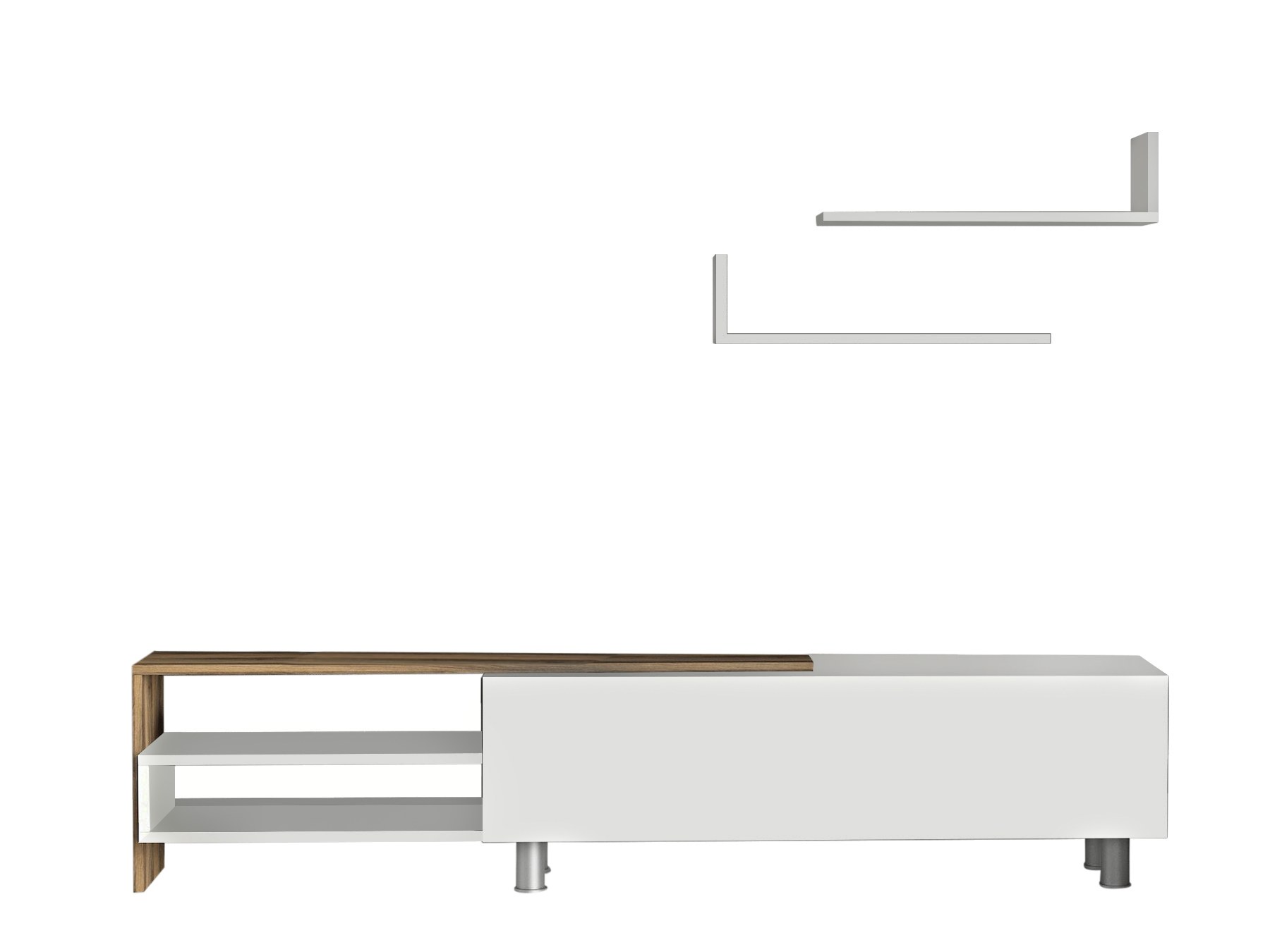 TV-Lowboard MONETAR mit 2 Fächern 