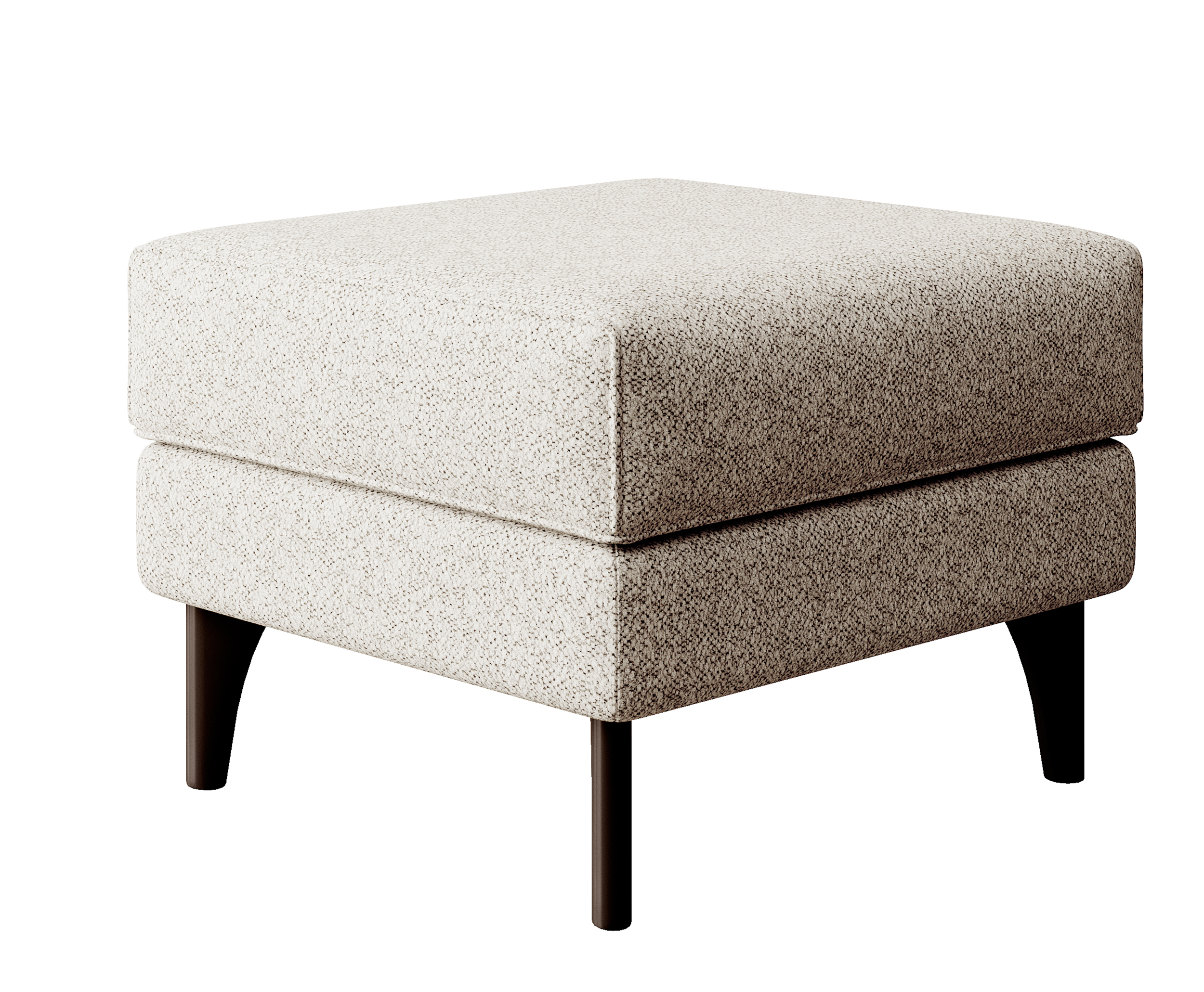 Hocker Uszak Calmino creme Boucle Beine Wenge