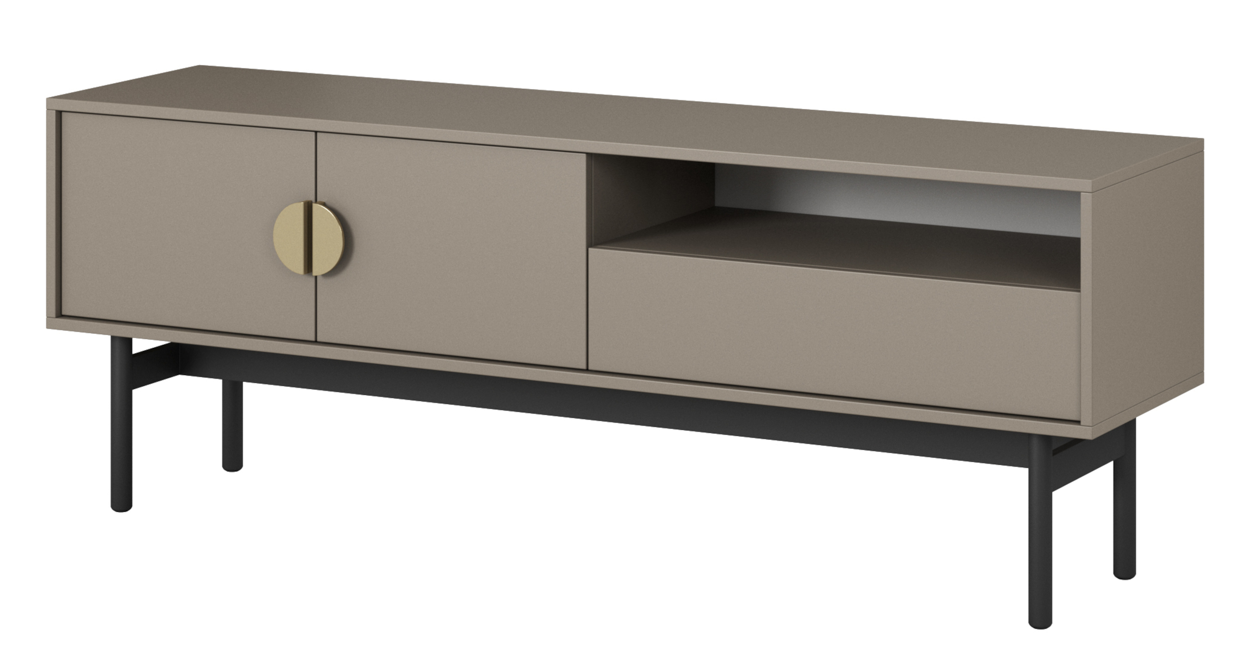 TV-Schrank Venessel mit Schublade und Nische 154 cm Steingrau