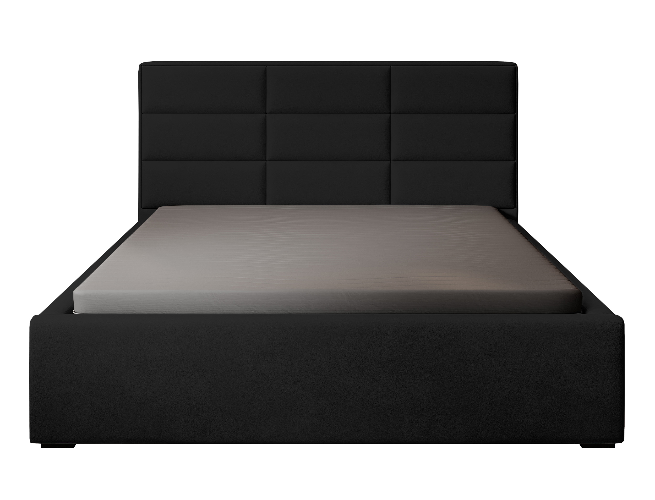 Łóżko tapicerowane 200x200 cm Suvereto z pojemnikiem hydrofobowe czarne