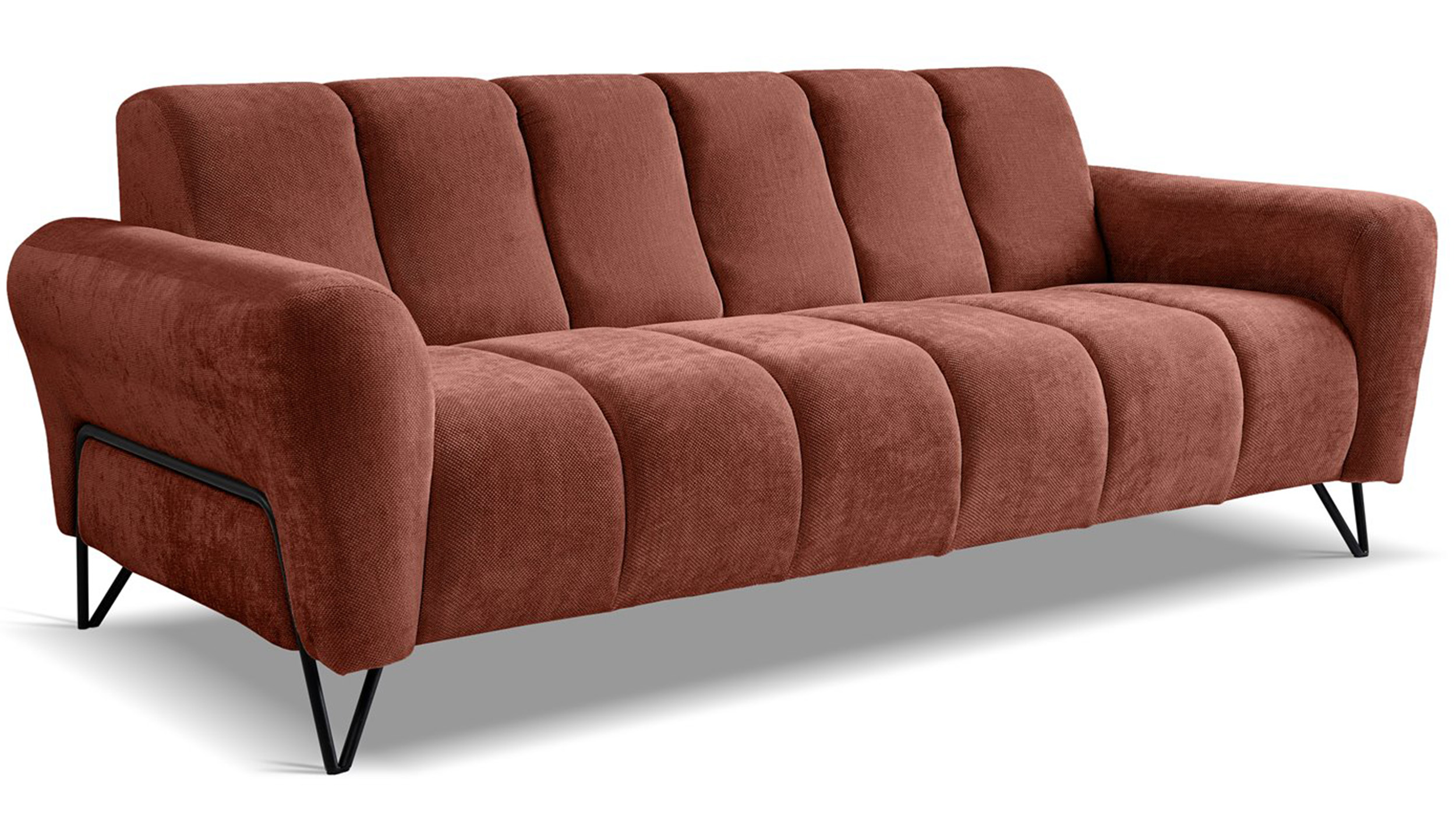 Dreisitzer-Sofa Volare kupfernes Chenille