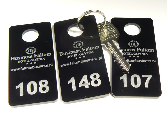 Numerki do szatni breloki do kluczy hotelowych 3x6
