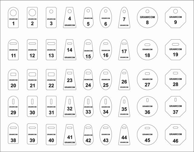 numerki do szatni breloki do kluczy hotelowych