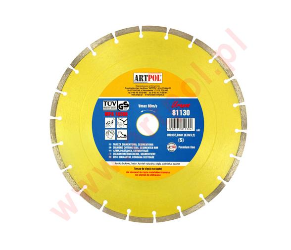 Artpol 81130 segmented diamond cutting disc 300x32/25.4/22.2 mm