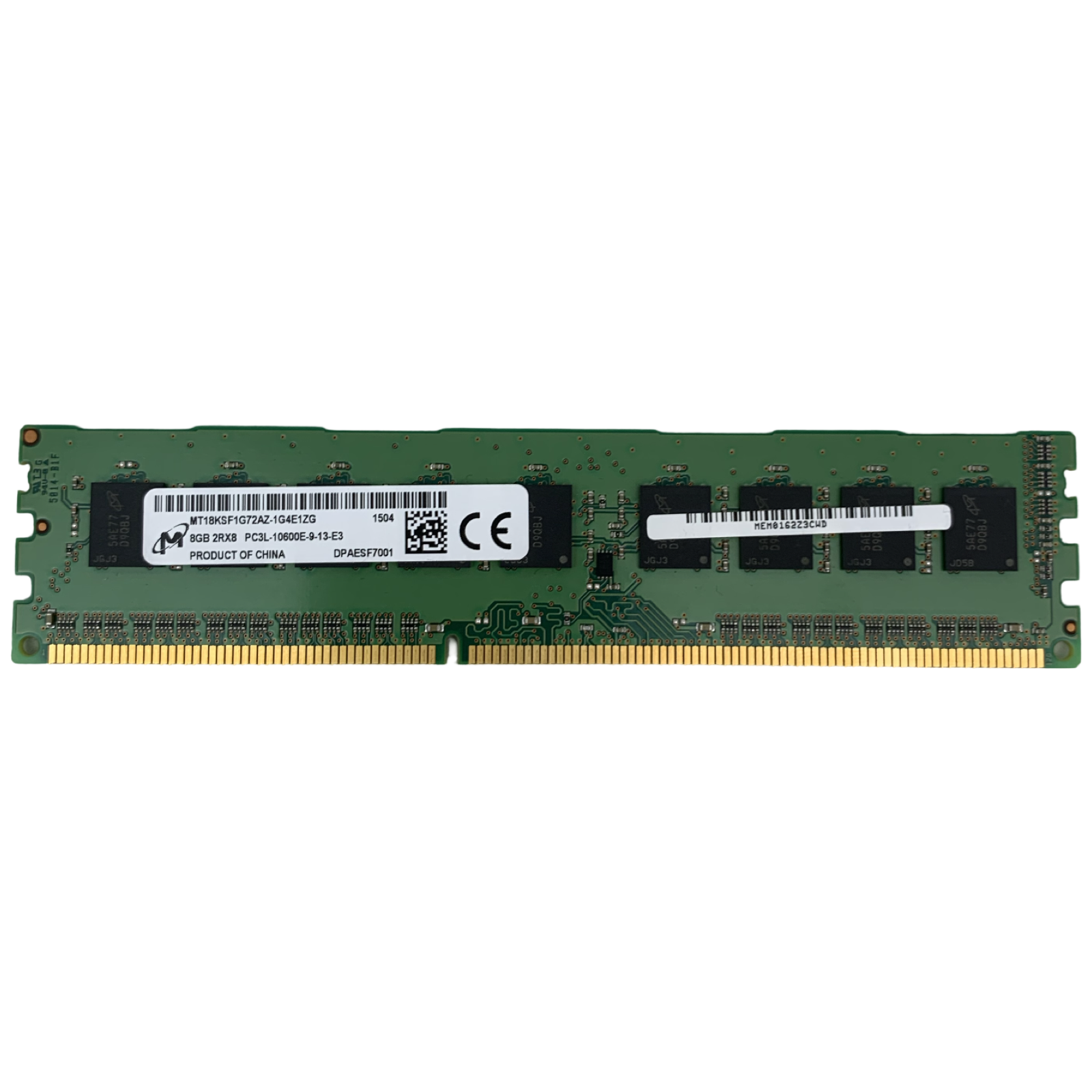 RAM 8GB 2Rx8 PC3L-12800E-11-13-E3 MT18KSF1G72AZ-1G4E1ZG