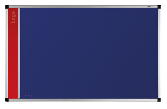 Tablica na logo tekstylna w ramie aluminiowej B1 (niebieski-unijny) 100x150 cm