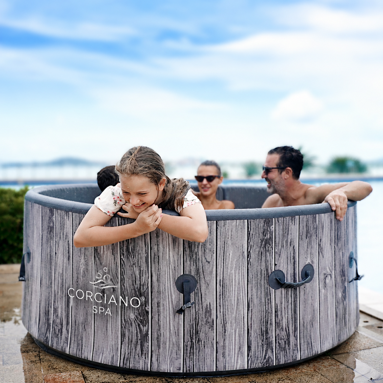 Jacuzzi Basen Ogrodowy Spa Corciano DROP-STICH 6 osobowe  180x65cm Twarde