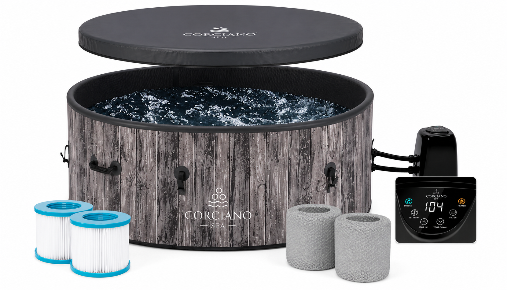 Jacuzzi ogrodowe - Jacuzzi Basen Ogrodowy Spa Corciano DROP-STICH 6 osobowe  180x65cm Twarde (1)