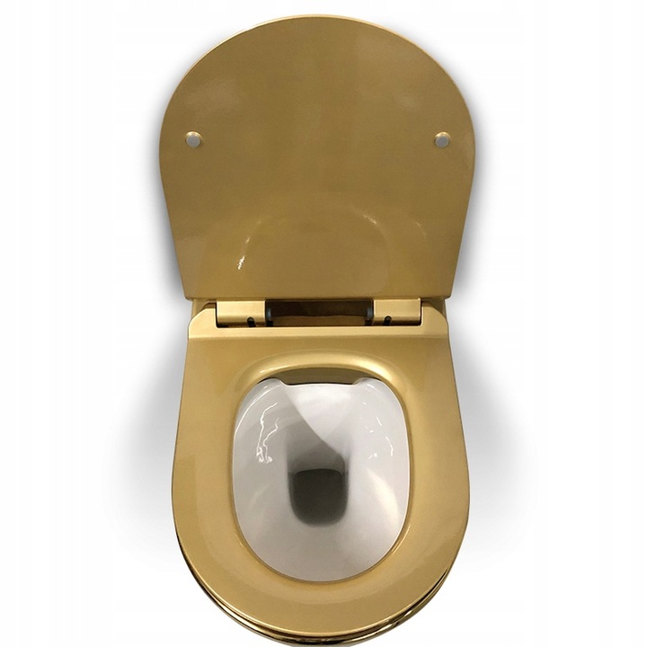 Stelaż GEBERIT NISKI 98cm + przycisk złoty + miska wc złota deska wolnoopad (4)