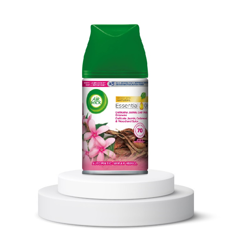Air Wick Essential Oils Wkład zapachowy Delikatny Jasmin Cedr I Nuty Drzewne - 250ml