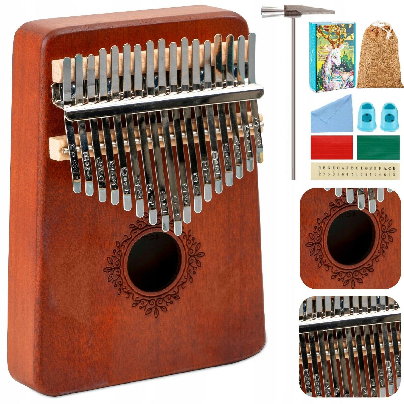 17 Tasten Kalimba Thumb Piano Finger Afrikanisches Instrument Musikinstrument, 17 Tasten Kalimba Thumb Piano Finger Afrikanisches Instrument Musikinstrument,