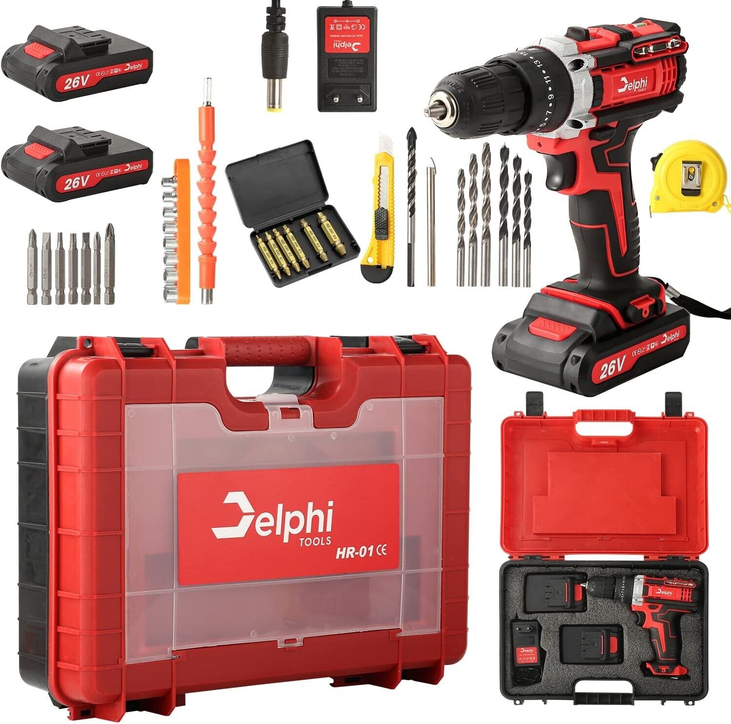 Bohrmaschine Akkuschrauber 20V 2 x Akku Ladegerät Bohrschrauber Set Schlagbohre (3) Bohrmaschine Akkuschrauber 20V 2 x Akku Ladegerät Bohrschrauber Set Schlagbohre (3)