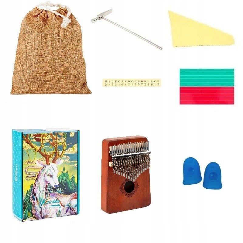 17 Tasten Kalimba Thumb Piano Finger Afrikanisches Instrument Musikinstrument, (8) 17 Tasten Kalimba Thumb Piano Finger Afrikanisches Instrument Musikinstrument, (8)