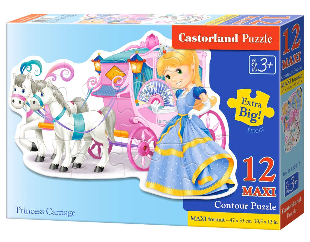 PUZZLE MAXI 12 EL Księżniczka z karetą CASTORLAND