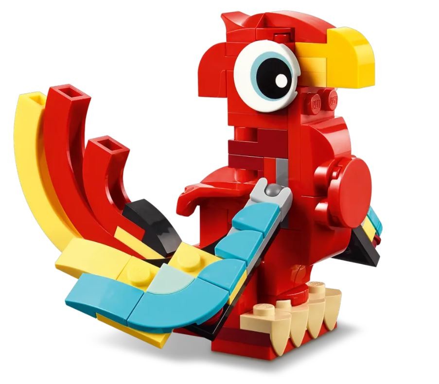 LEGO CREATOR 3w1 - Czerwony smok 31145 + TORBA PAPIEROWA LEGO (4)