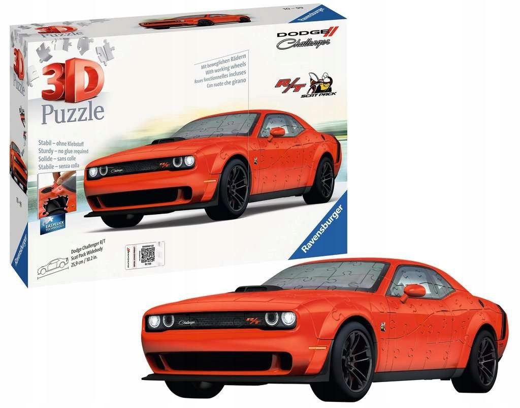 Puzzle 3D Pojazdy: Dodge Challenger R/T Scat Pack (4)