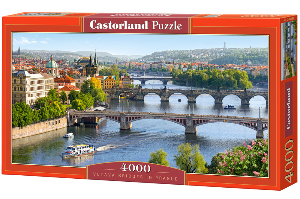 PUZZLE 4000 EL - Wełtawa mosty w Pradze CASTORLAND
