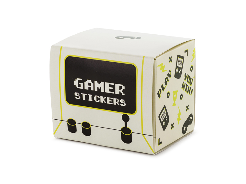 NAKLEJKI NA ROLCE - GAMER - 36 naklejek - PARTY DECO NAKLEJKI NA ROLCE - GAMER - 36 naklejek - PARTY DECO