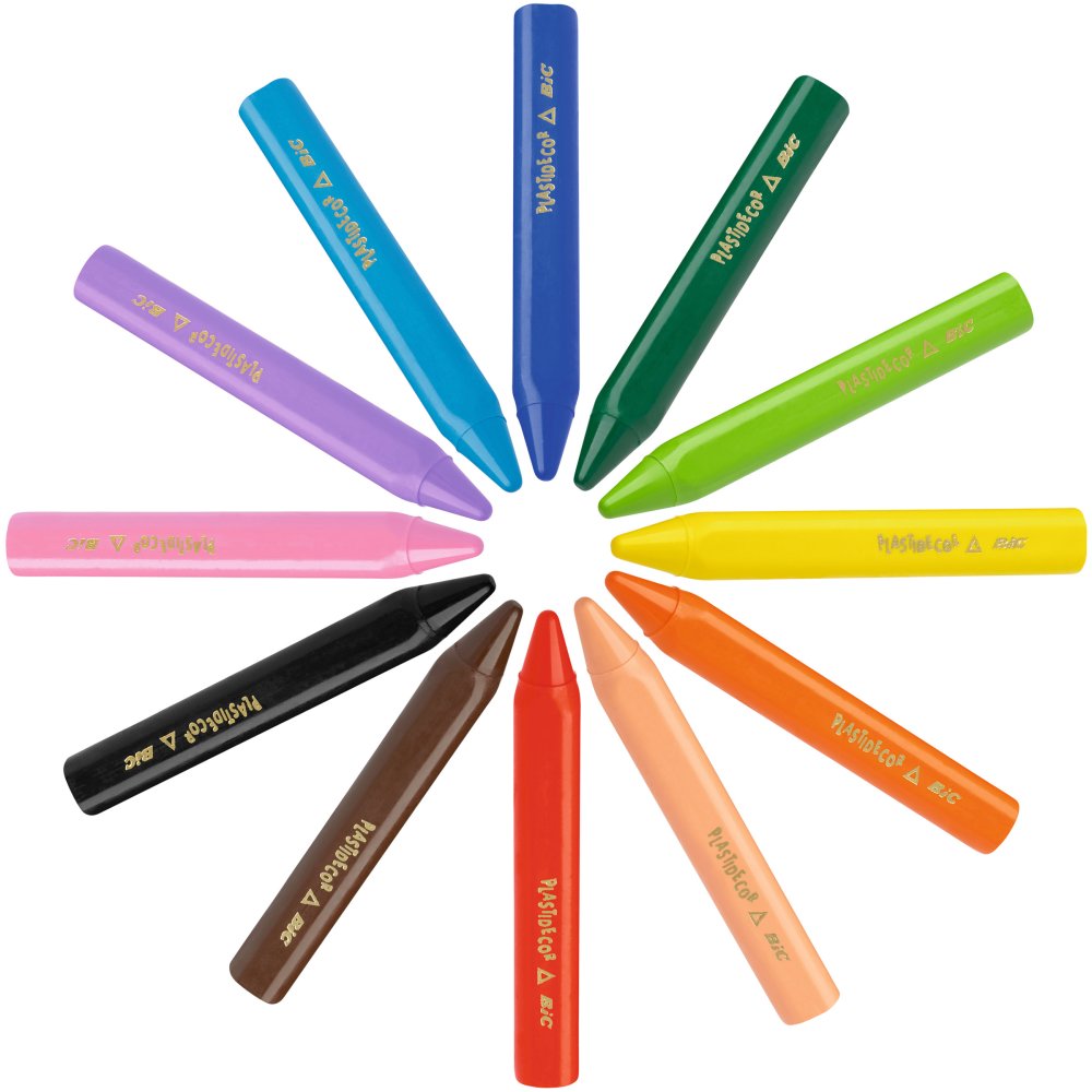 BIC KIDS Plastidecor Triangle Trójkątne kredki świecowe (11)