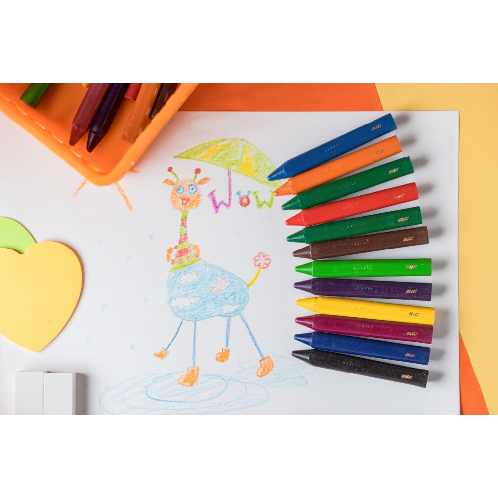 BIC KIDS Plastidecor Triangle Trójkątne kredki świecowe (8)