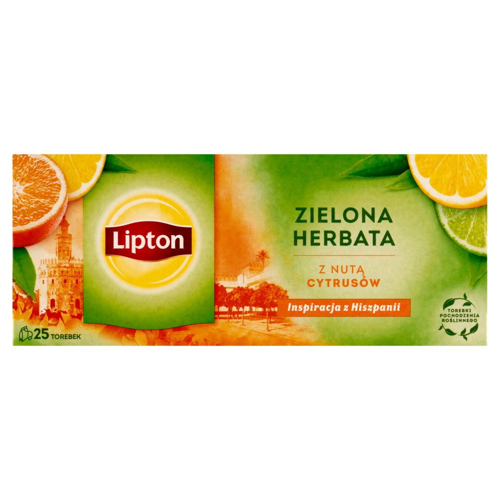 Lipton Zielona herbata z nutą cytrusów 32,5 g (25 torebek)