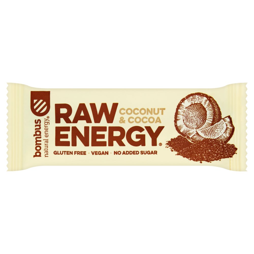 Bombus Raw Energy Coconut & Cocoa Baton owocowy 50 g
