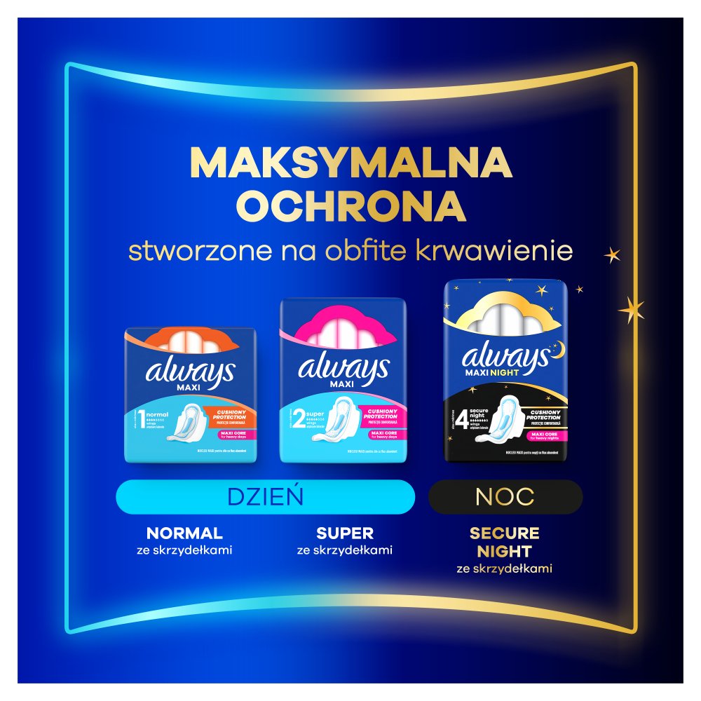 Always Podpaski ze skrzydełkami Classic Night (rozmiar 3) x8 (7)