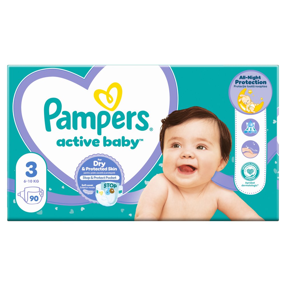 Pampers Active Baby 3, 90 Pieluszek,6kg-10kg