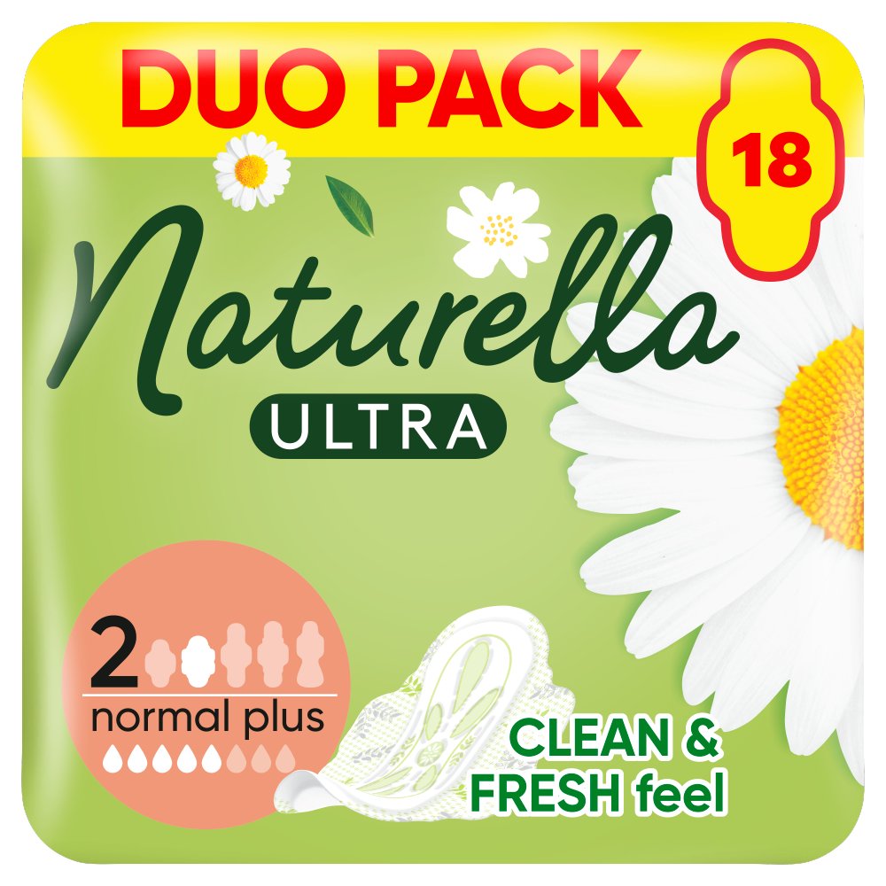 Naturella Ultra Normal Plus Rozmiar 2 Podpaski ze skrzydełkami × 18 (2)