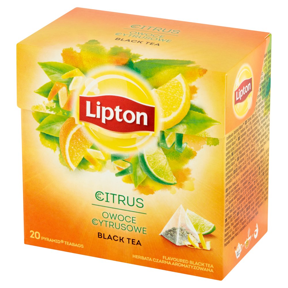Lipton Herbata czarna aromatyzowana owoce cytrusowe 36 g (20 torebek) (2)