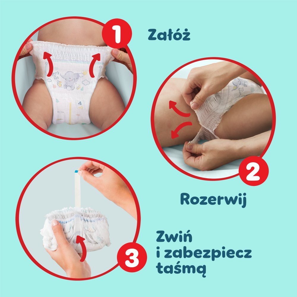 PAMPERS Premium Care Pants Pieluchomajtki rozmiar 3 (6-11 kg) (7)