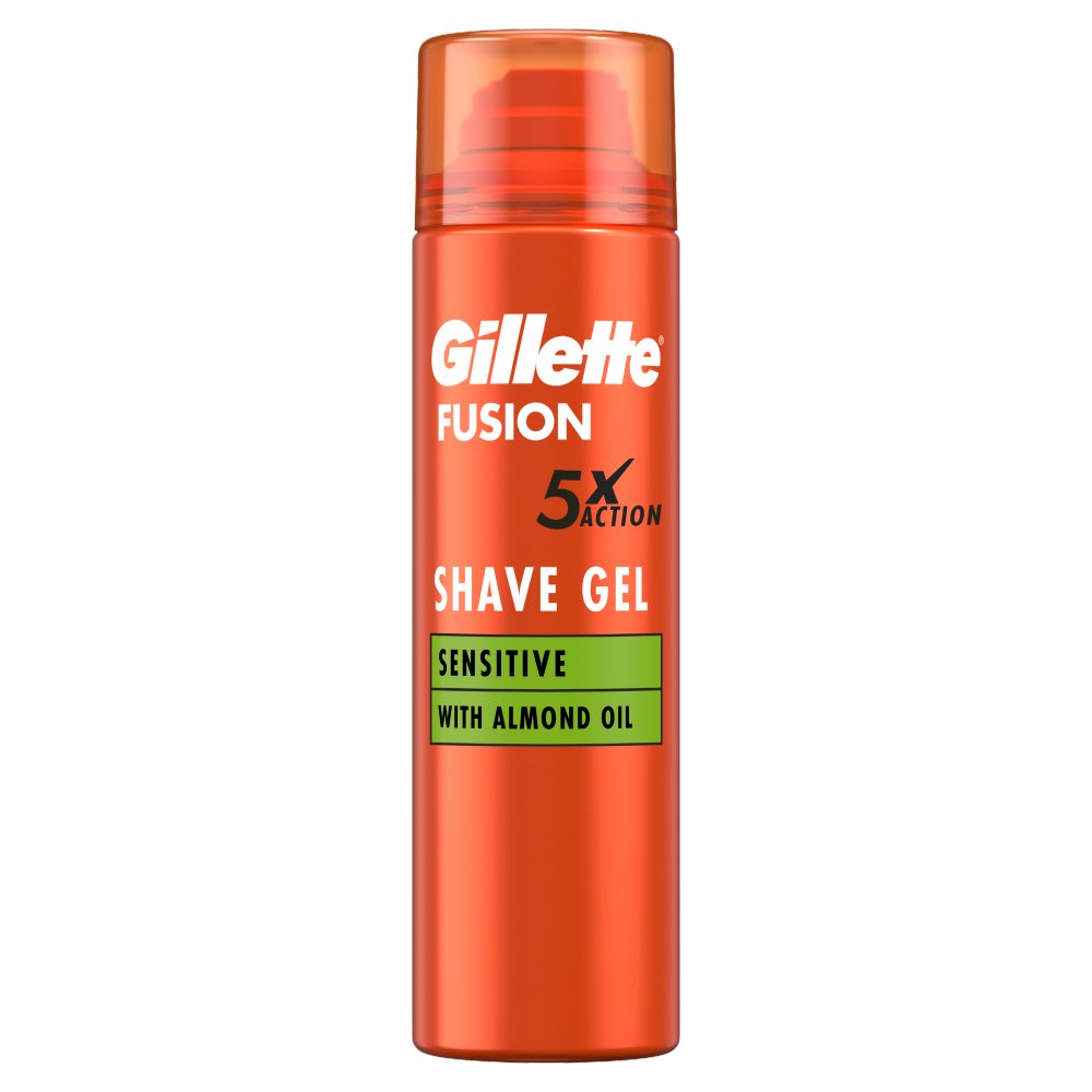 Gillette Fusion Żel do golenia z olejkiem migdałowym, do skóry wrażliwej, 200 ml (2)