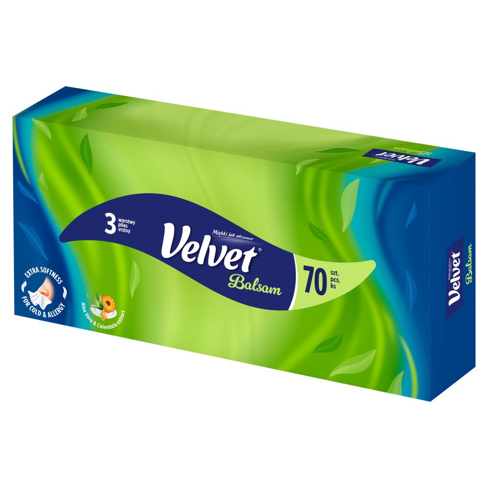Velvet Balsam Chusteczki uniwersalne z ekstraktem z aloesu i nagietka 70szt (2)