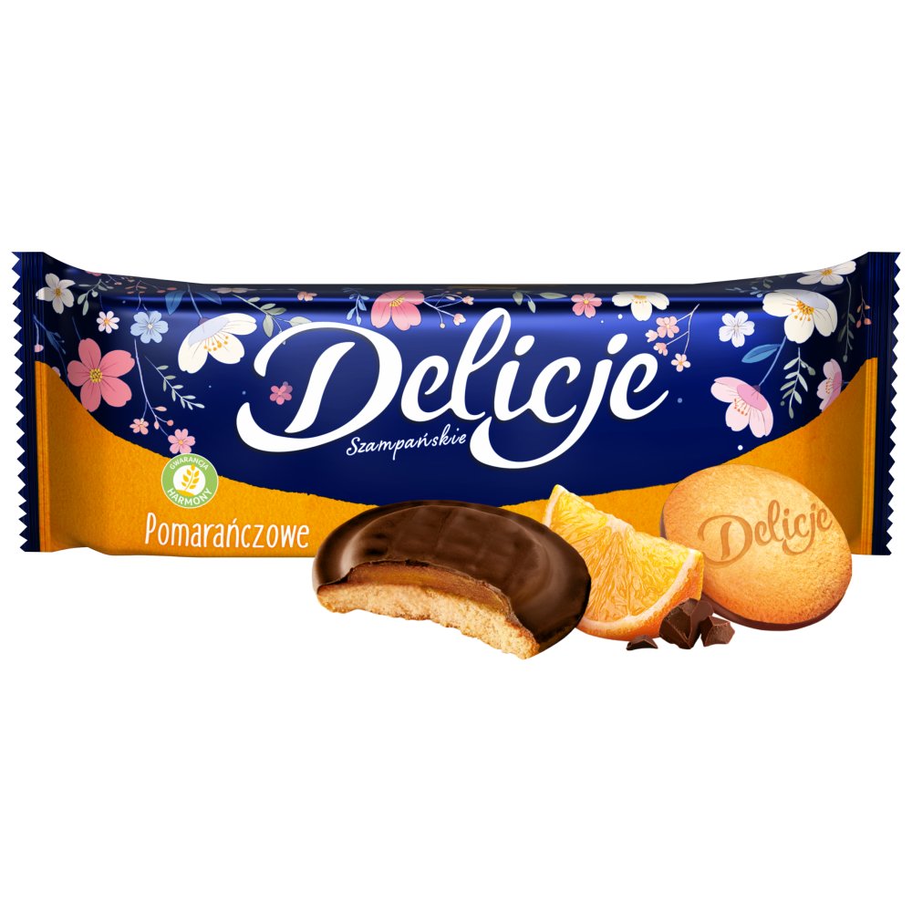 Delicje Szampańskie Biszkopty z galaretką pomarańczową oblewane czekoladą 147g (2)