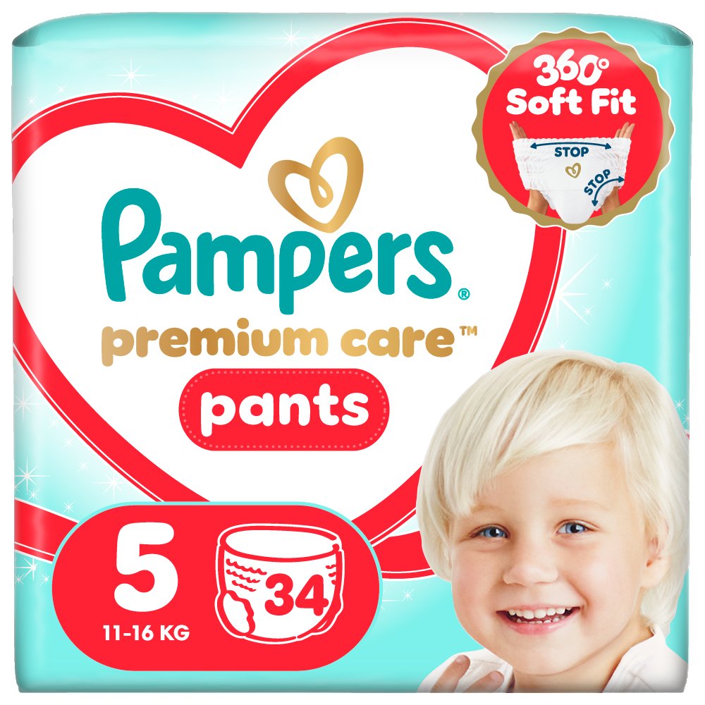 Pampers Premium Care Pants, Rozmiar 5, 12-17kg (34 szt) (2)