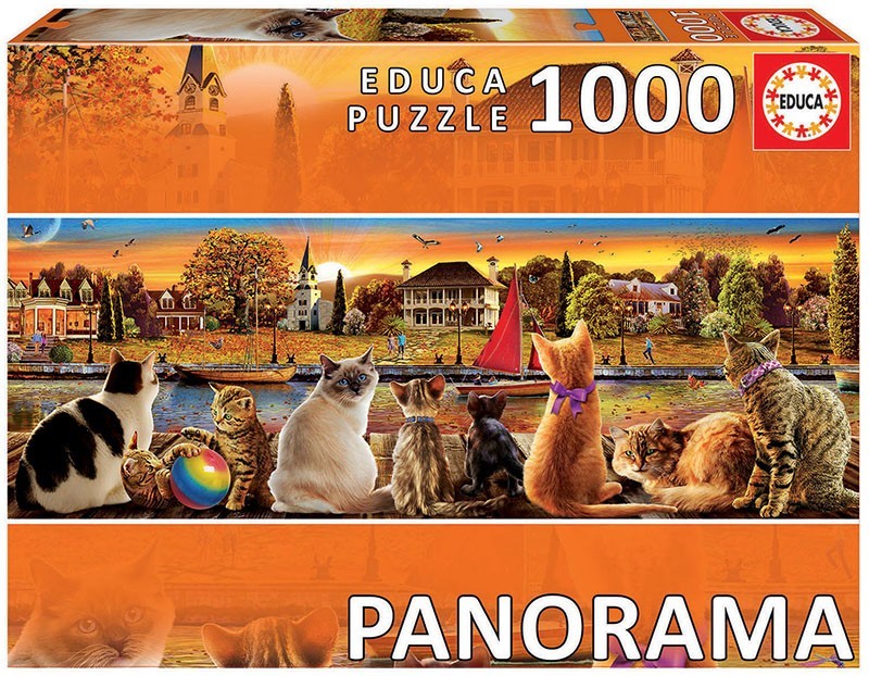 Puzzle 1000 elementów Koty na nadbrzeżu Panorama Puzzle 1000 elementów Koty na nadbrzeżu Panorama