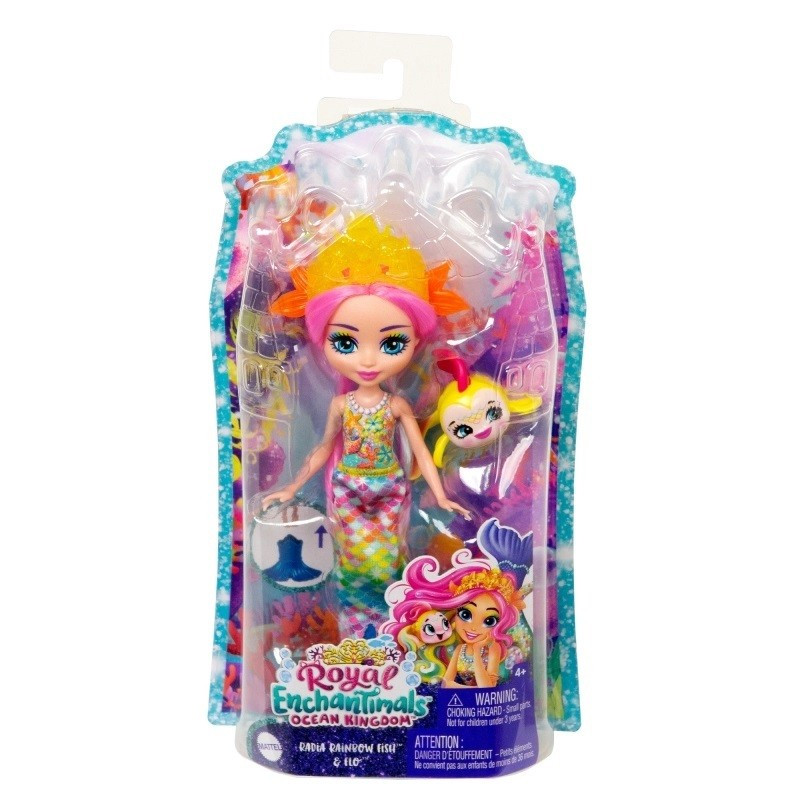 Lalka Enchantimals Rainey Rainbow Fish Lalka Ryba + zwierzątko rybka Lalka Enchantimals Rainey Rainbow Fish Lalka Ryba + zwierzątko rybka