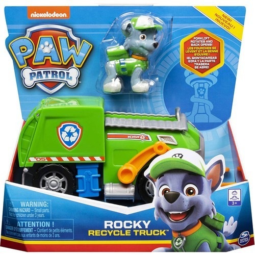 Zestaw Psi Patrol Pojazd podstawowy z figurką Rocky Zestaw Psi Patrol Pojazd podstawowy z figurką Rocky