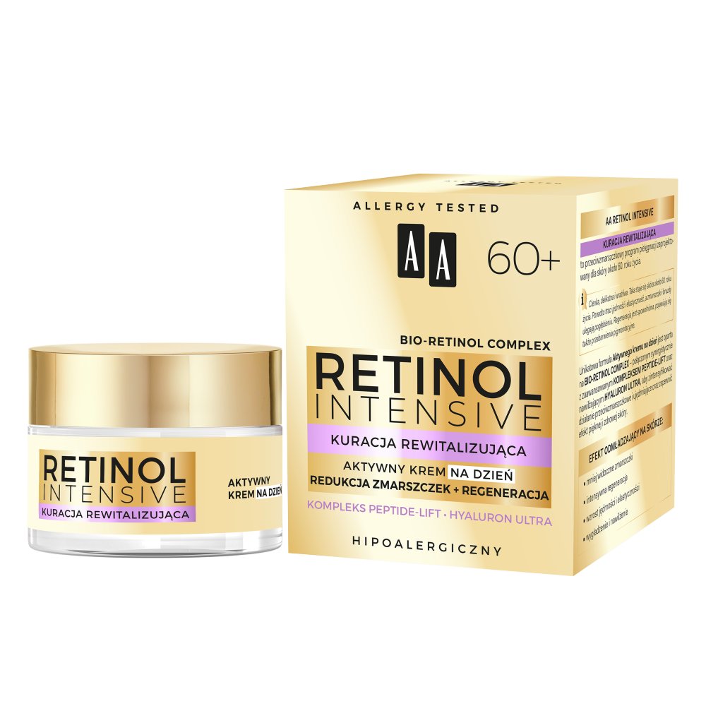 AA Retinol Intensive 60+ aktywny krem na dzień redukcja zmarszczek+regeneracja 50 ml (3)